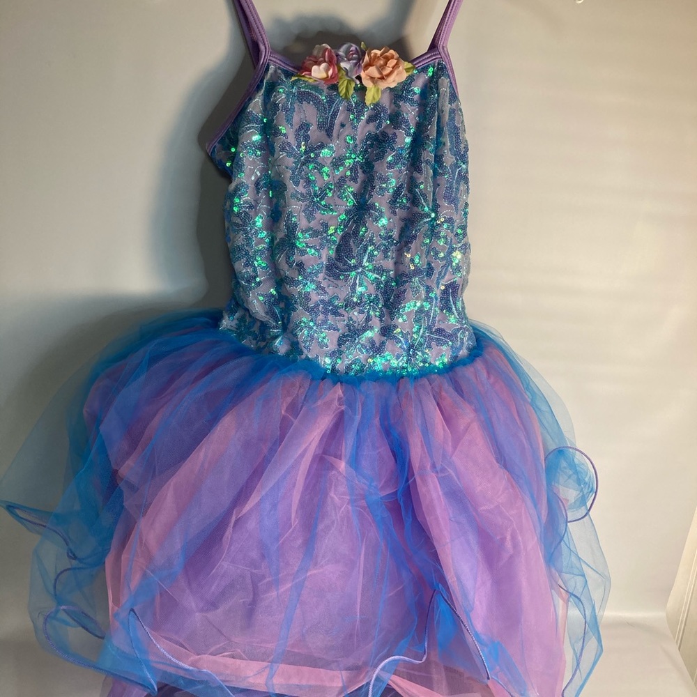 Curtain call pink purple sequin dress Hair Piece m